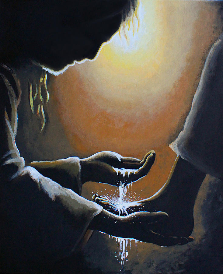 Jesus Christ Painting - Humility - Jesus Washing Feet by Lance Brown
