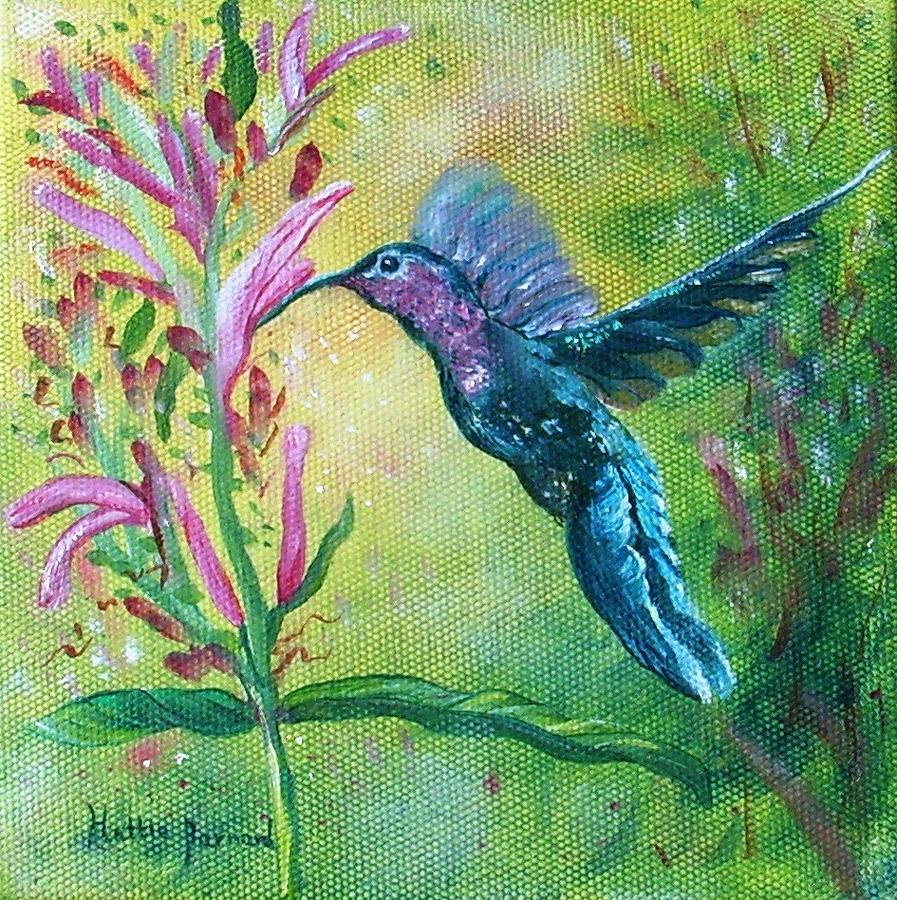 Hummingbird Painting by Hattie Barnard | Fine Art America