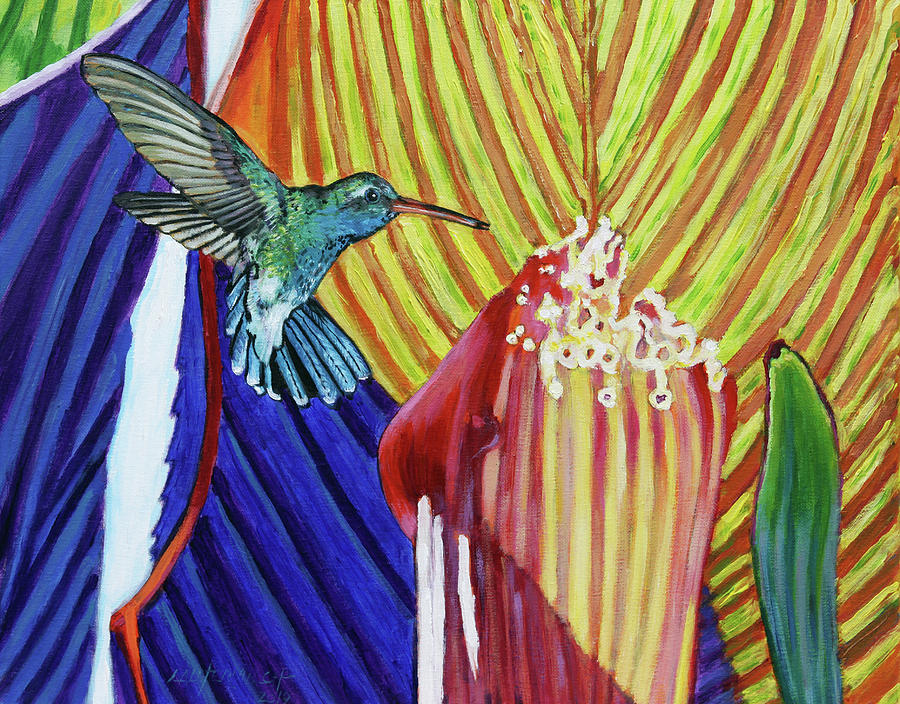 Hummingbird Painting - Hummingbird by John Lautermilch