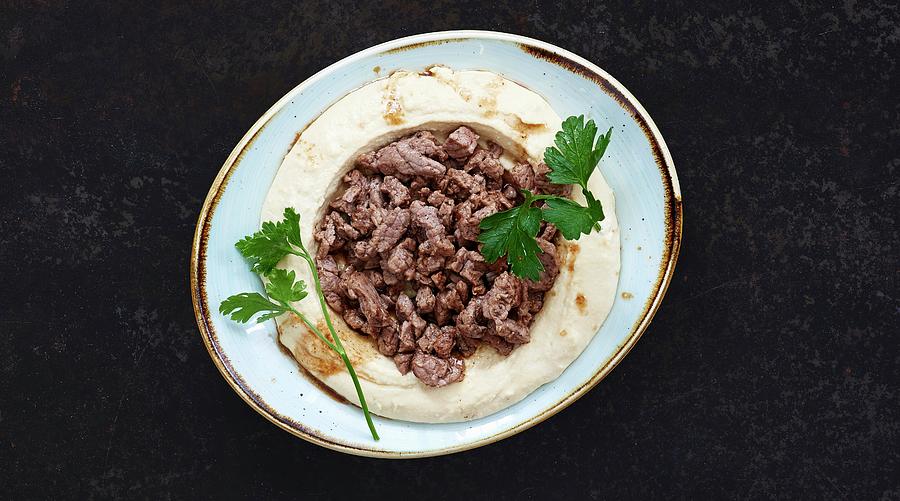 Hummus With Meat lebanon Photograph by Robbert Koene