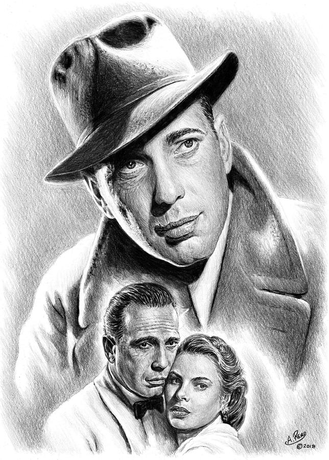 Humphrey Bogart Drawing by Andrew Read