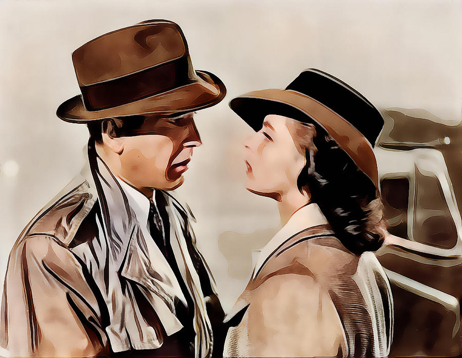 Casablanca Movie Mixed Media - Humphrey Bogart Art / Heres Looking At You Kid by Marvin Blaine