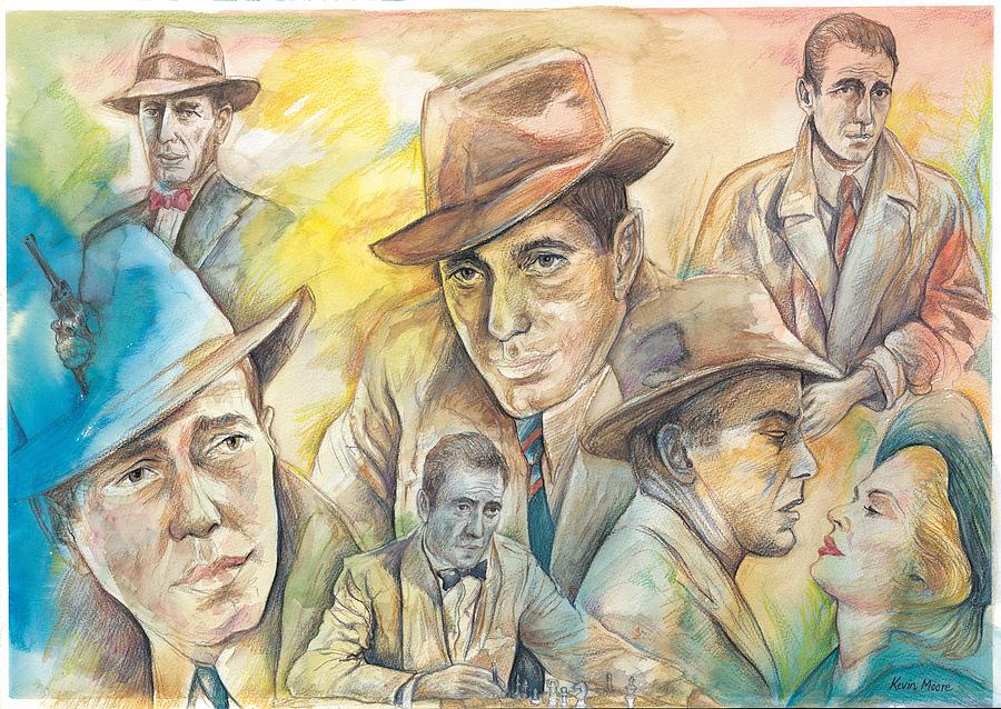 Humphrey Bogart Painting by Kevin Derek Moore
