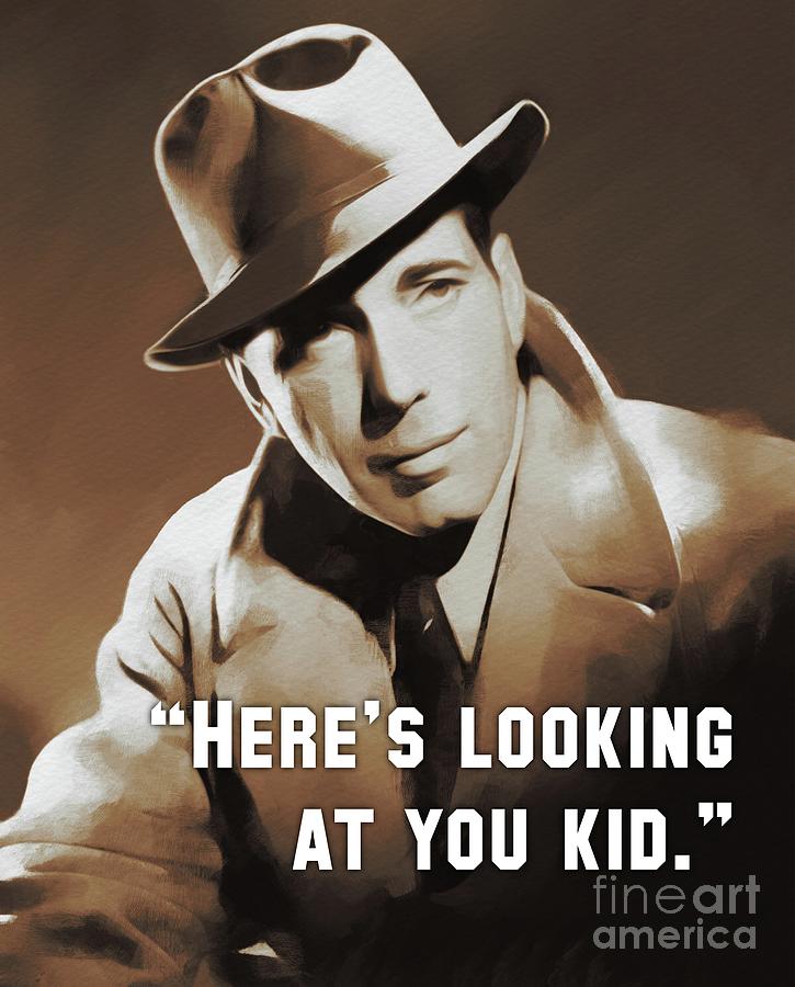 Humphrey Bogart, Vintage Actor Painting