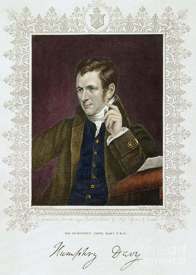 Humphry Davy, British Chemist Drawing by Print Collector