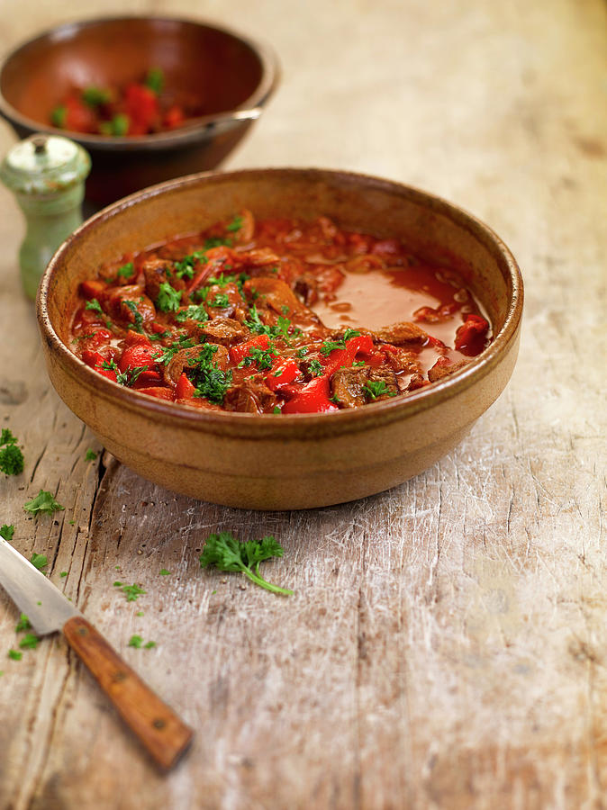 Hungarian Goulash With Peppers Photograph by Ian Garlick