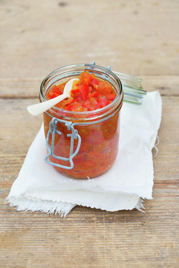 Hungarian Letscho In A Preserving Jar Photograph by Sandra Eckhardt