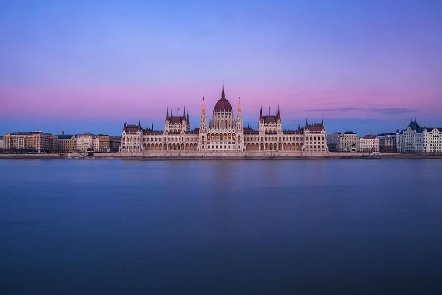 Hungarian Parliament At Dusk Photograph