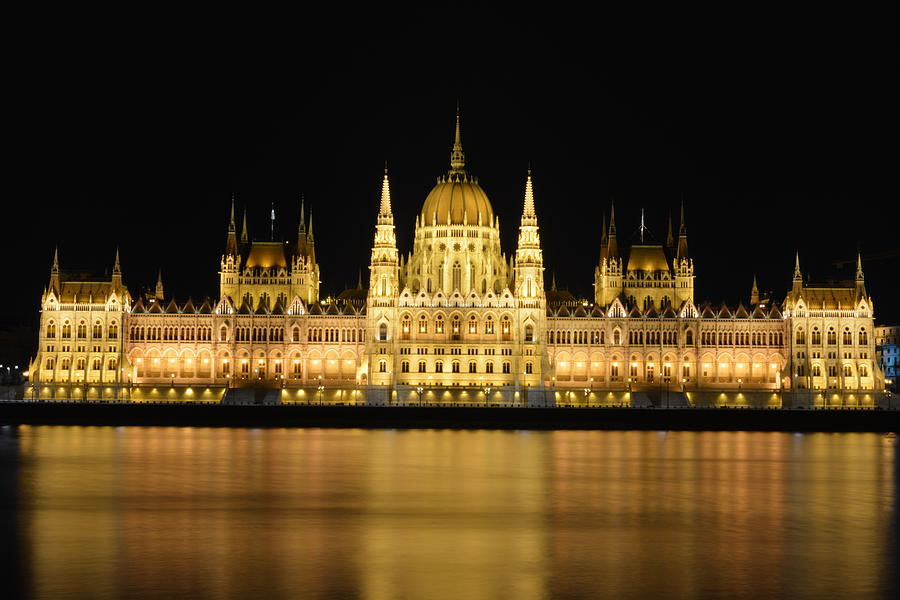 Hungarian Parliament Building by the Danube Photograph by Bernadett ...