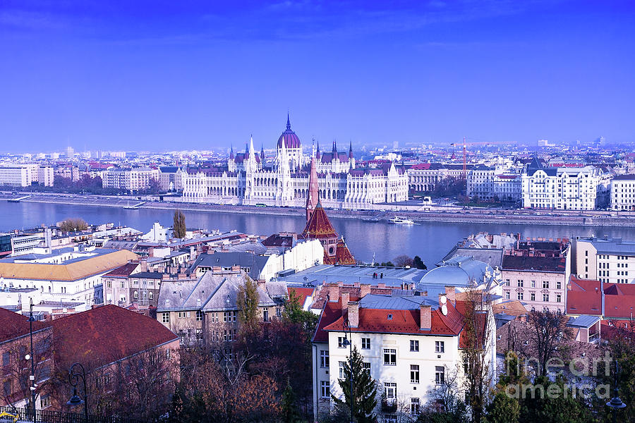 Hungarian Parliament From Buda  Photograph by Diane Macdonald