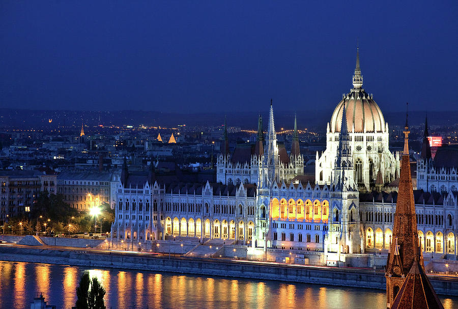 Hungary, Budapest, Parliament Digital Art by Maurizio Rellini