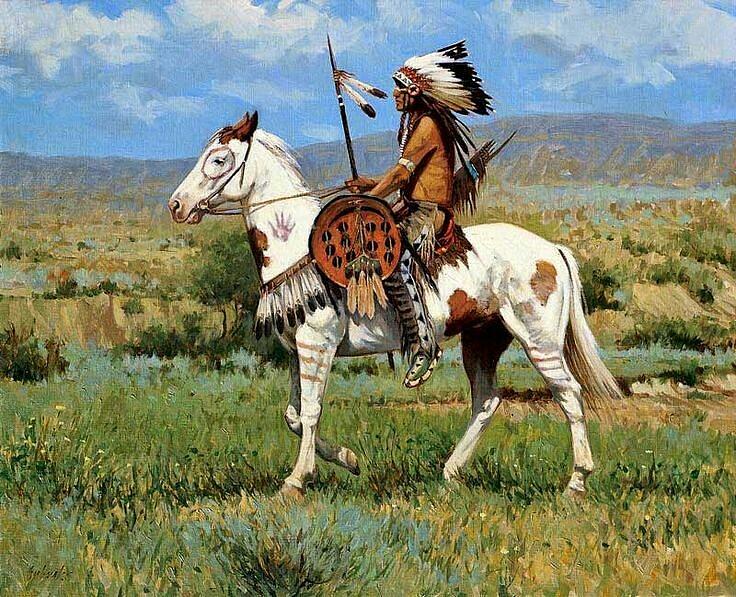 Hunting american indian hourse Painting by Vishal Gurjar - Pixels
