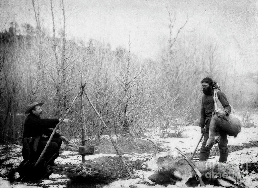 Hunting Deer Old West Miners Cooking 1888 Photograph by Doc Braham