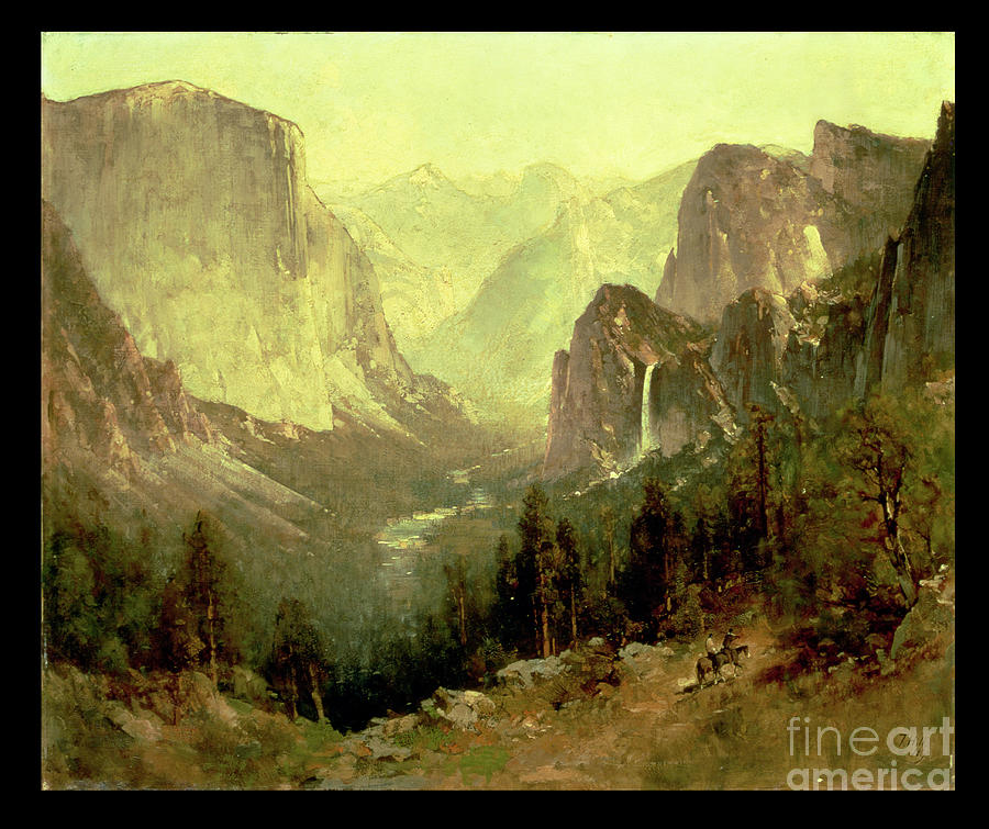 Hunting In Yosemite, 1890 Painting by Thomas Hill