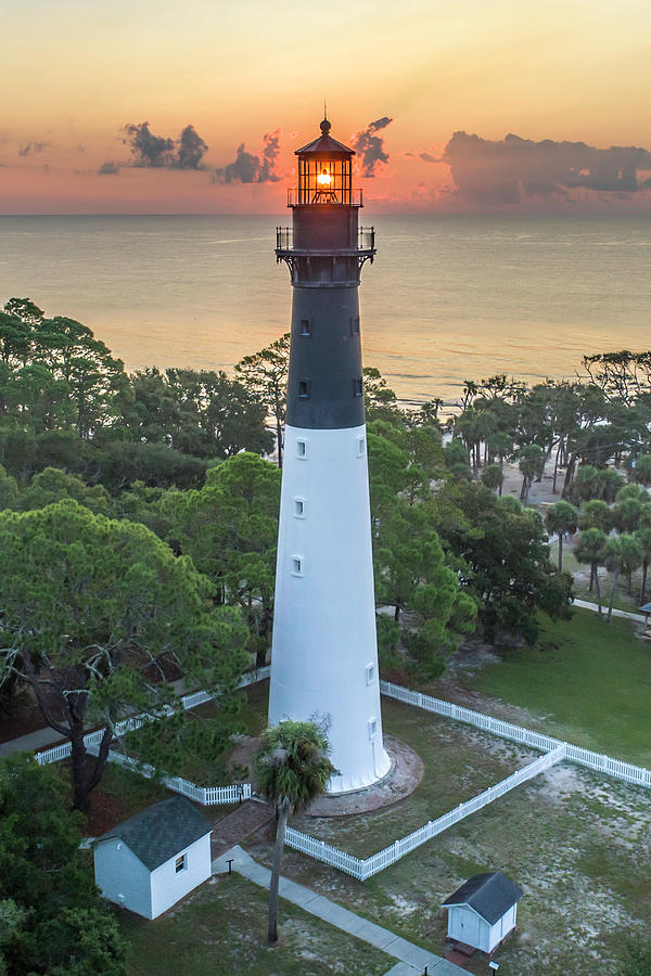 Tree Photograph - Hunting Island Lighthouse by Robert Gecy
