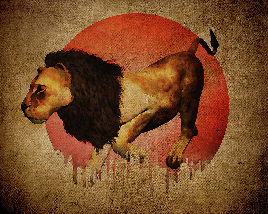 Hunting Lion Digital Art by Jan Keteleer