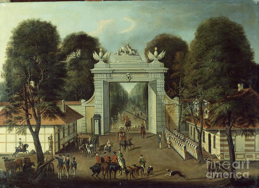Hunting Lodge In Potsdam, C.1735 Painting by Dismar Degen