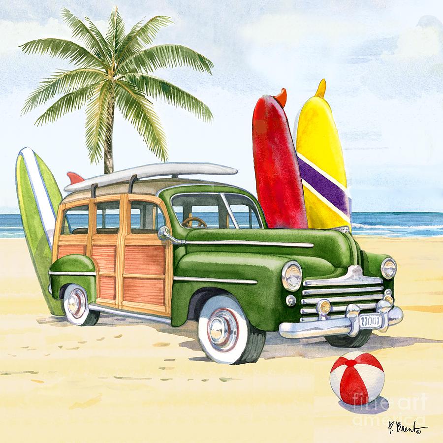 Beach Painting - Huntington Woody II by Paul Brent