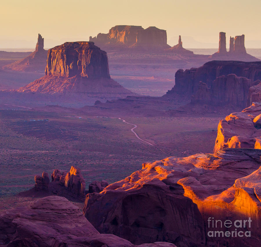 Southwest Photograph - Hunts Mesa Monument Valley - American by Ronnybas Frimages