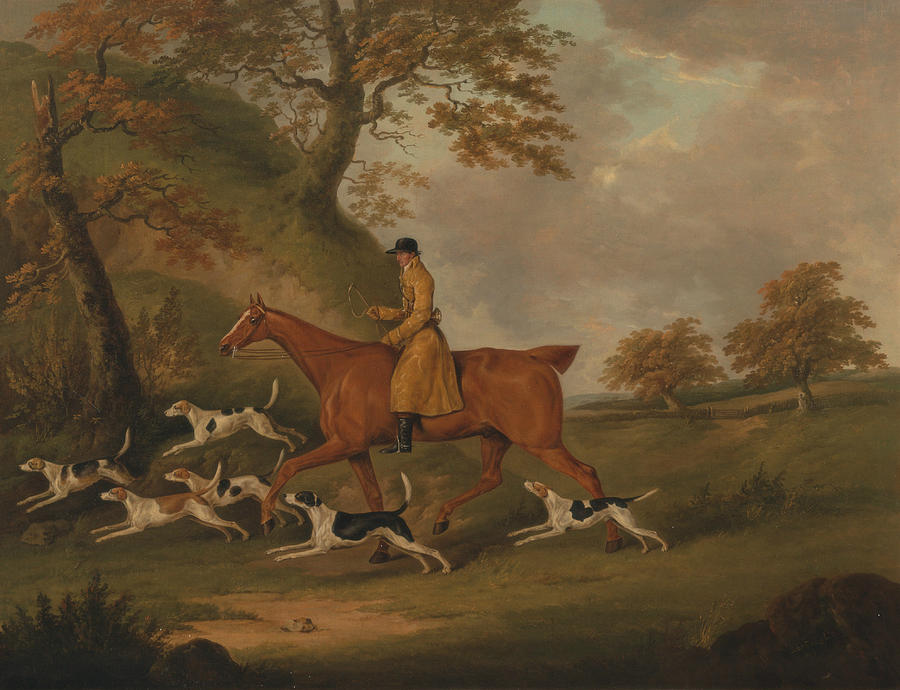 Huntsman and Hounds Painting by John Nost Sartorius