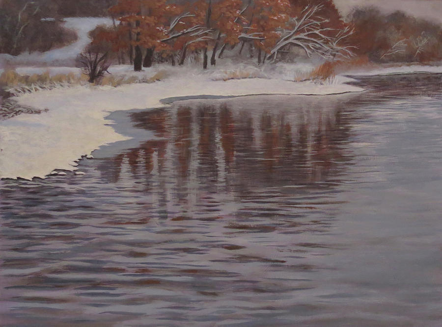 Winter Painting - Huron River Cold by Rusty Frentner