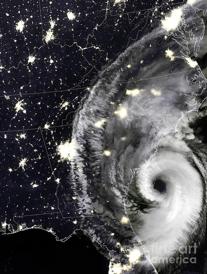 Hurricane Dorian Off The Us Coast Photograph by Nasa Earth Observatory/science Photo Library
