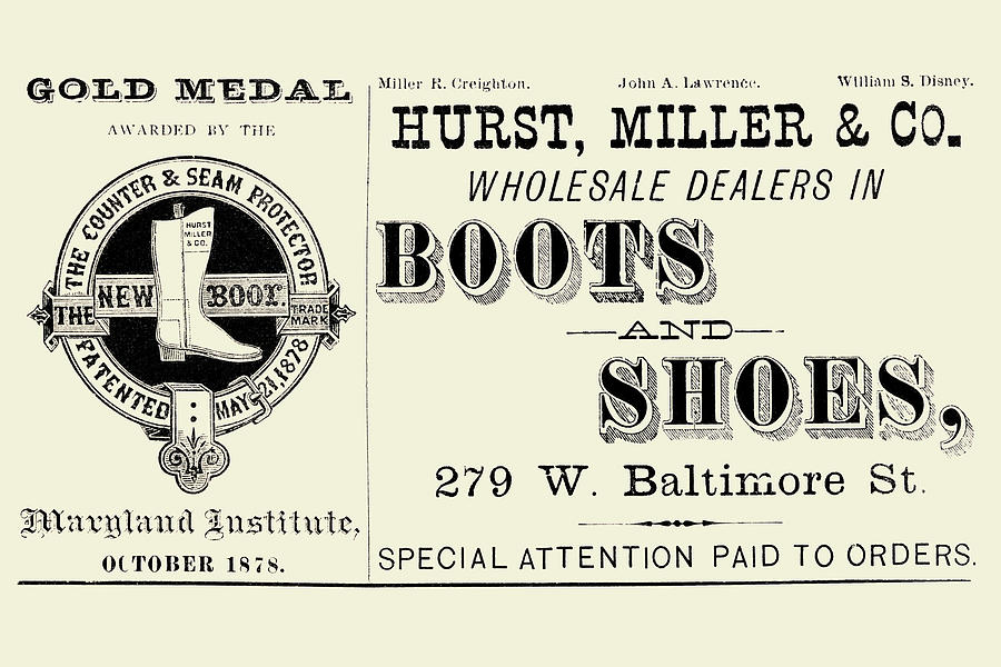 Hurst Miller & Co. - Wholesale Dealers in Boots and Shoes Painting by Unknown