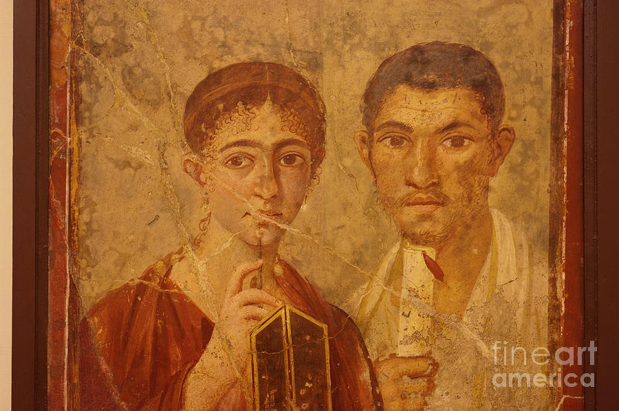Husband And Wife Portrait From Pompeii Photograph by Marco Ansaloni/science Photo Library