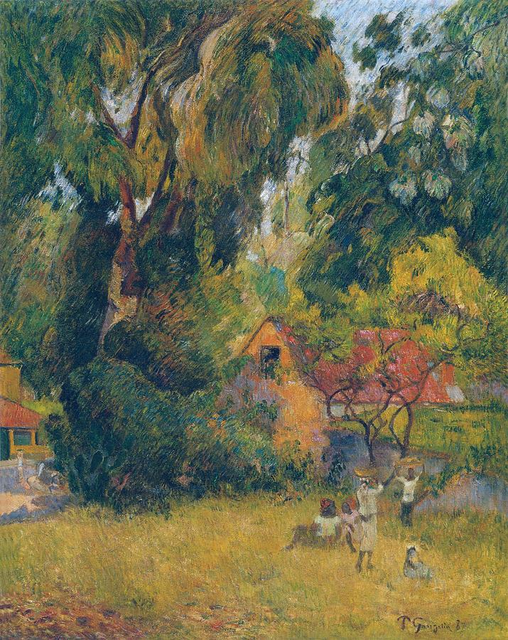 Huts Under The Trees 1887 Painting