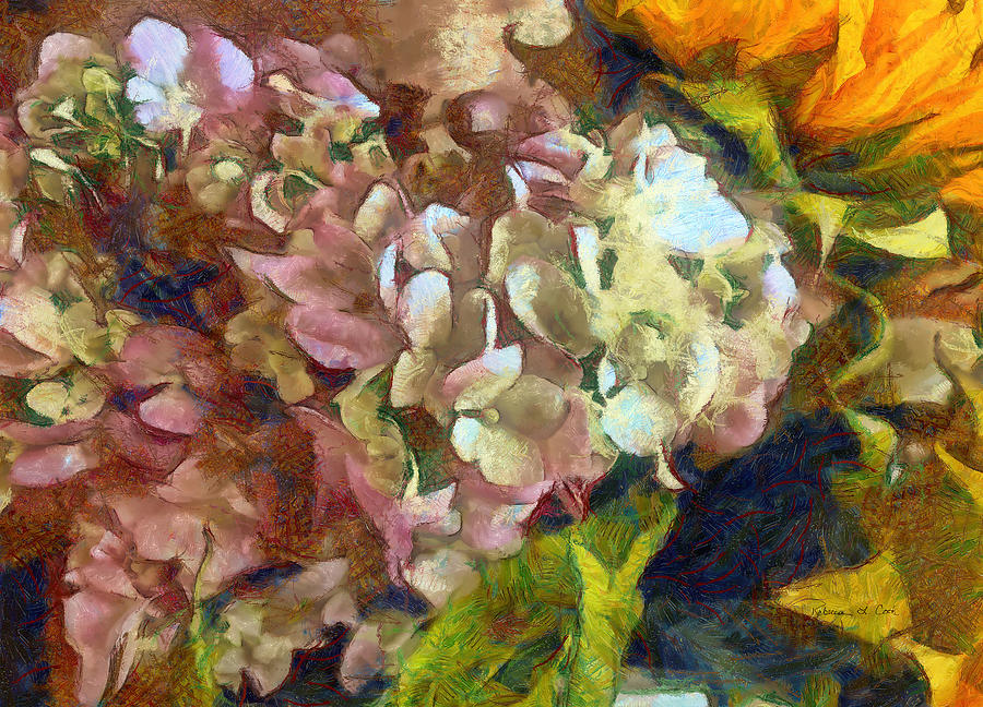Impressionism Photograph - Hydrangea Love by Bellesouth Studio