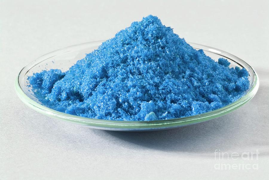 Still Life Photograph - Hydrated Copper (ii) Sulphate Crystals by Martyn F. Chillmaid/science Photo Library