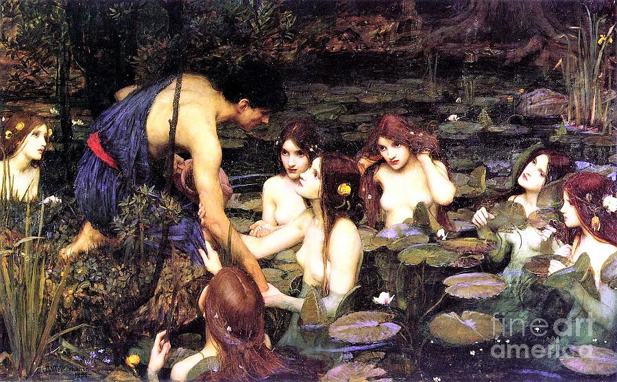 Hylas and Nymphs Painting by Thea Recuerdo