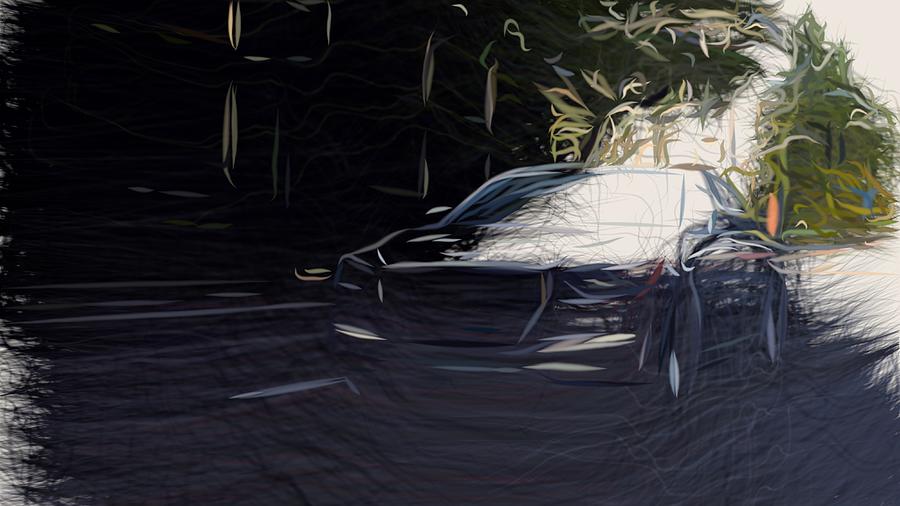 Hyundai Genesis G90 Drawing Digital Art by CarsToon Concept