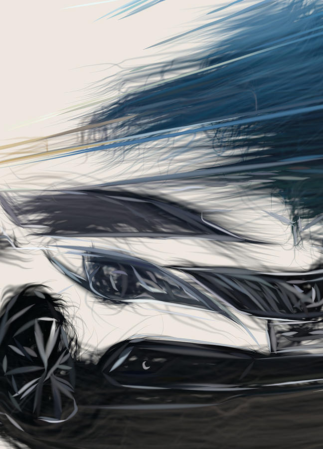 Hyundai Grandeur Drawing Digital Art by CarsToon Concept Fine Art America