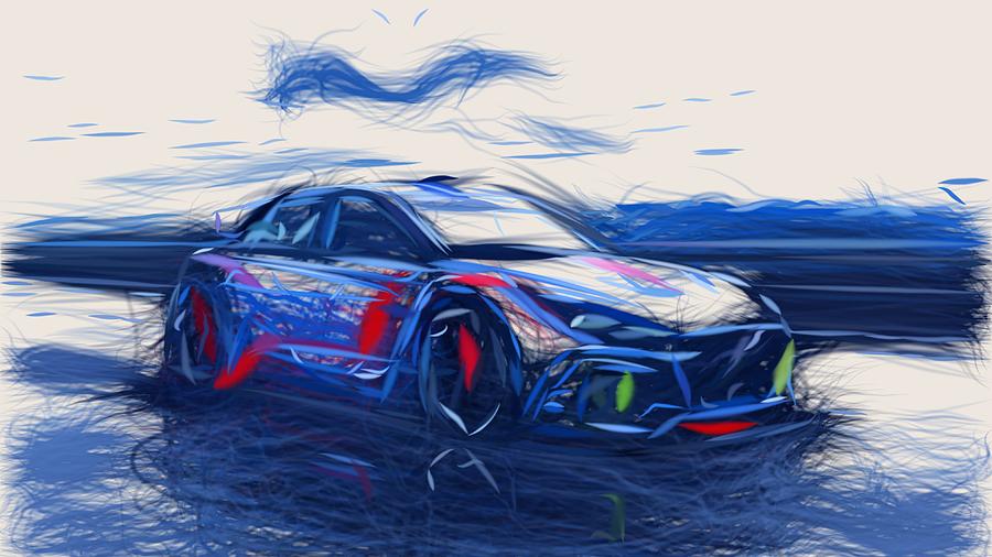 Hyundai RN30 Draw Digital Art by CarsToon Concept