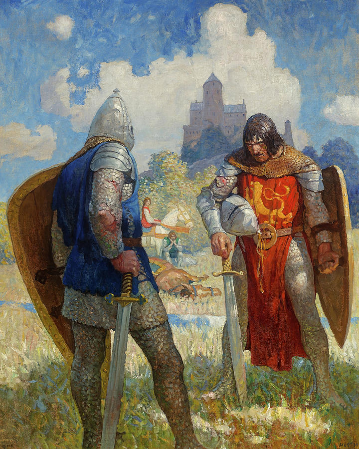 Knight Painting - I am Sir Launcelot du Lake, 1917 by Newell Convers Wyeth