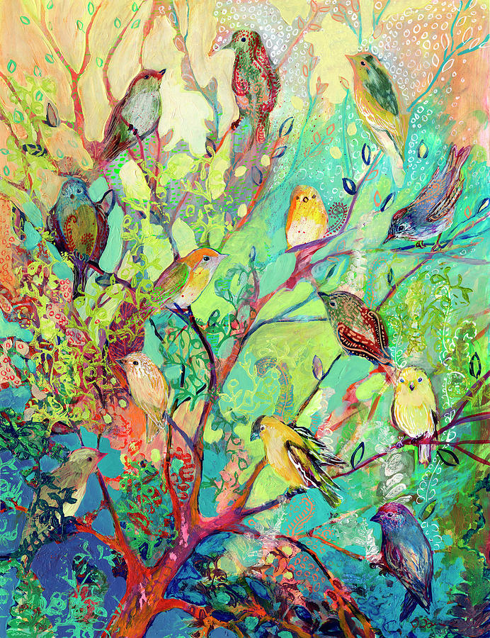 Bird Painting - I Am the Place of Refuge by Jennifer Lommers