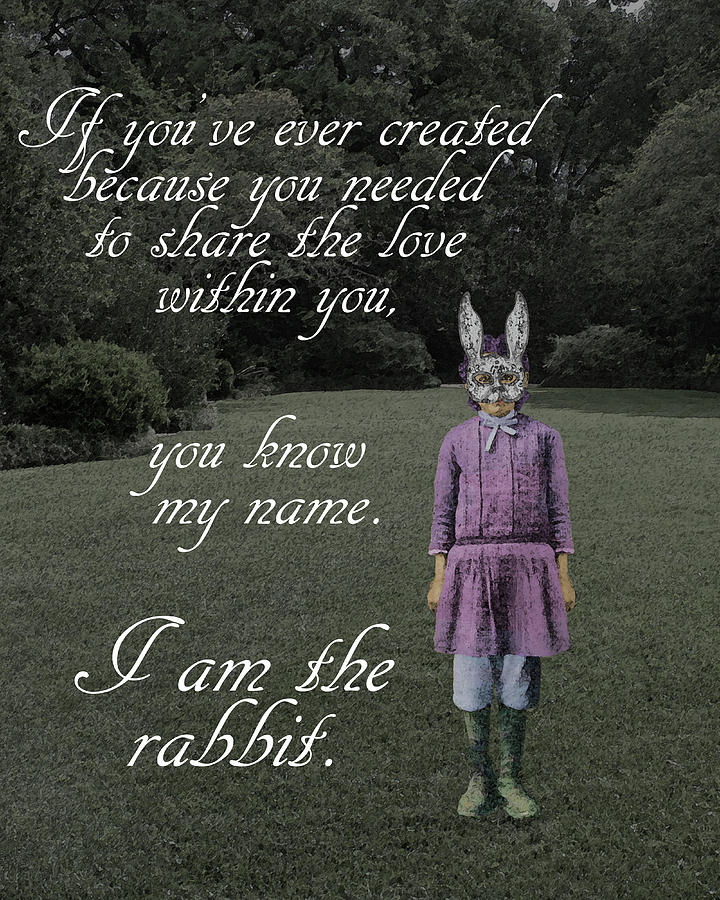 Fantasy Digital Art - I Am the Rabbit by Loveday Funck