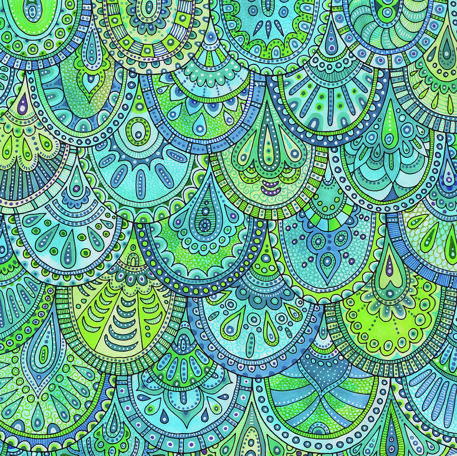Pattern Digital Art - I Believe 5 - Color by Hello Angel