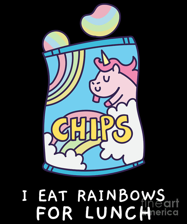 I Eat Rainbows for Lunch Unicorn Chips by Flippin Sweet Gear I Eat Rainbows for Lunch Unicorn Chips by Flippin Sweet Gear