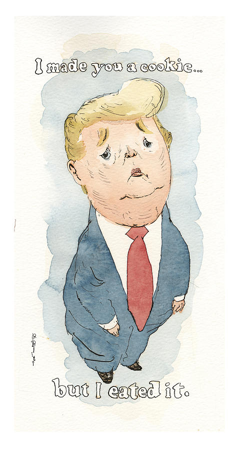 Trump Crying Cat Memes #1 Painting by Barry Blitt