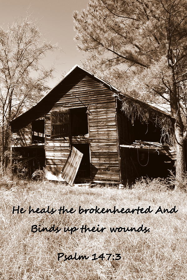I Have Seen Better Days Psalm 147 3 Sepia Photograph by Lisa Wooten