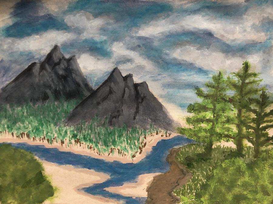 Twin Peaks Painting - I have seen the mountain tops by Joshua Stepney Twin Peaks Painting - I have seen the mountain tops by Joshua Stepney