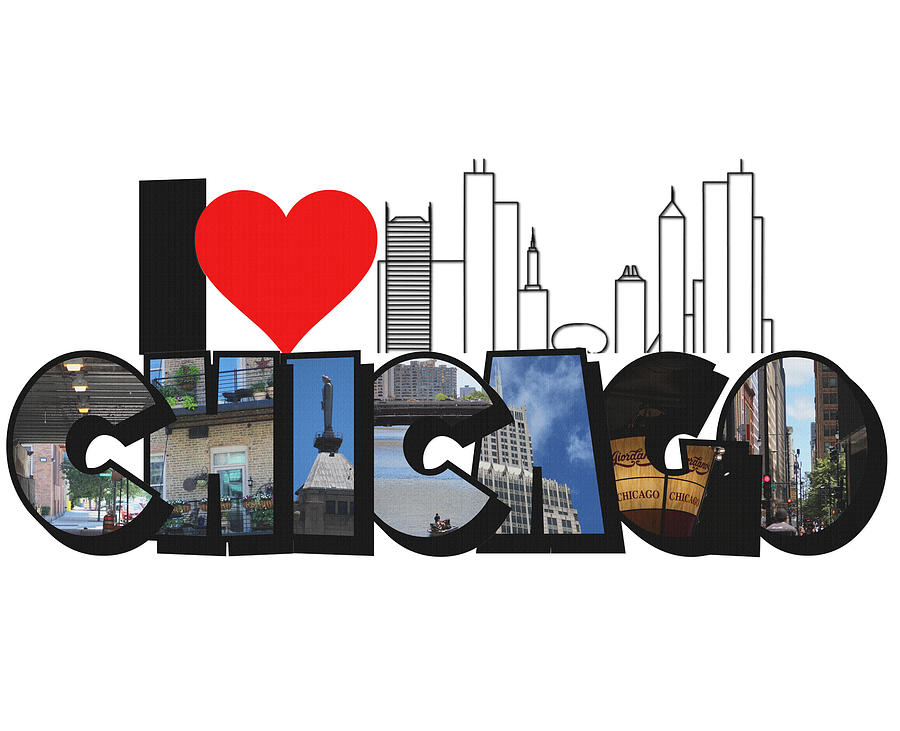 I Heart Chicago Big Letter Photograph by Colleen Cornelius