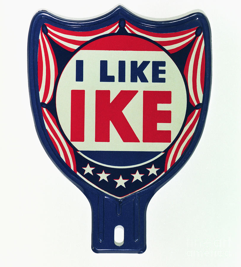 I Like Ike Campaign Plate Photograph by Bettmann