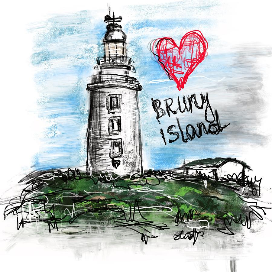 I love Bruny Island  Digital Art by Sladjana Lazarevic