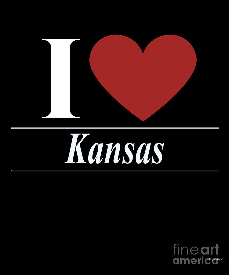 Kansas Digital Art - I Love Kansas by Jose O