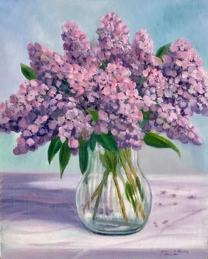 I Love Lilacs Painting by Sharon Morley