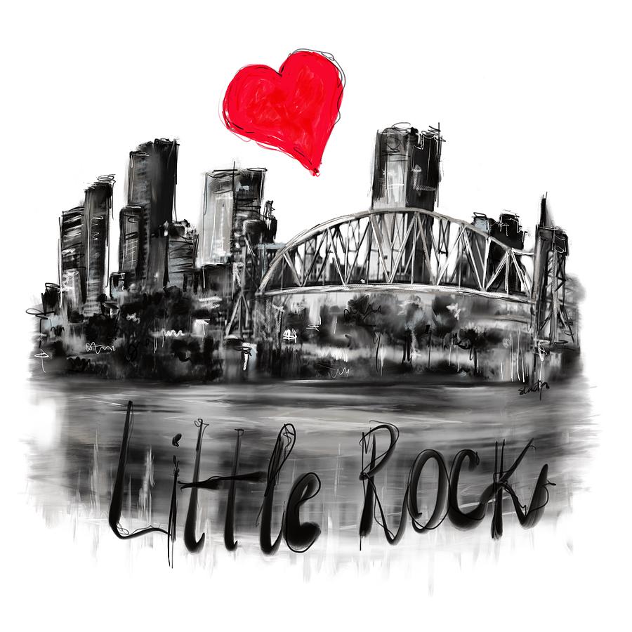 I love Little Rock  Digital Art by Sladjana Lazarevic