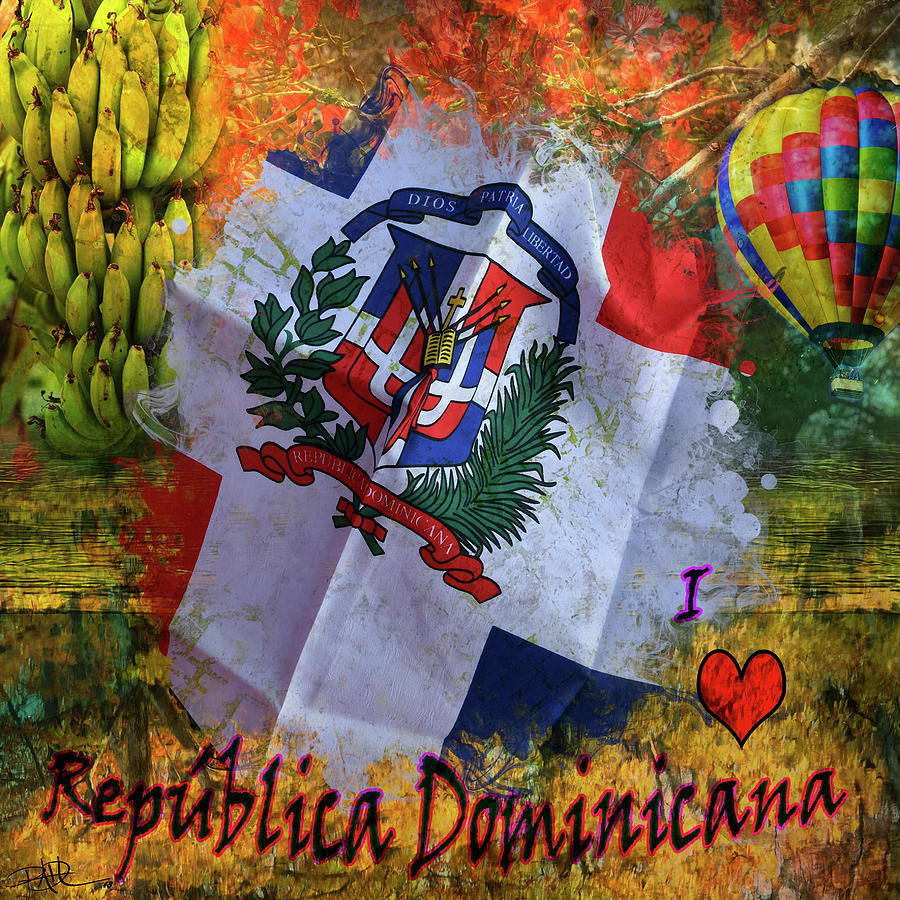 I love Republica Dominicana Digital Art by Ricardo Dominguez